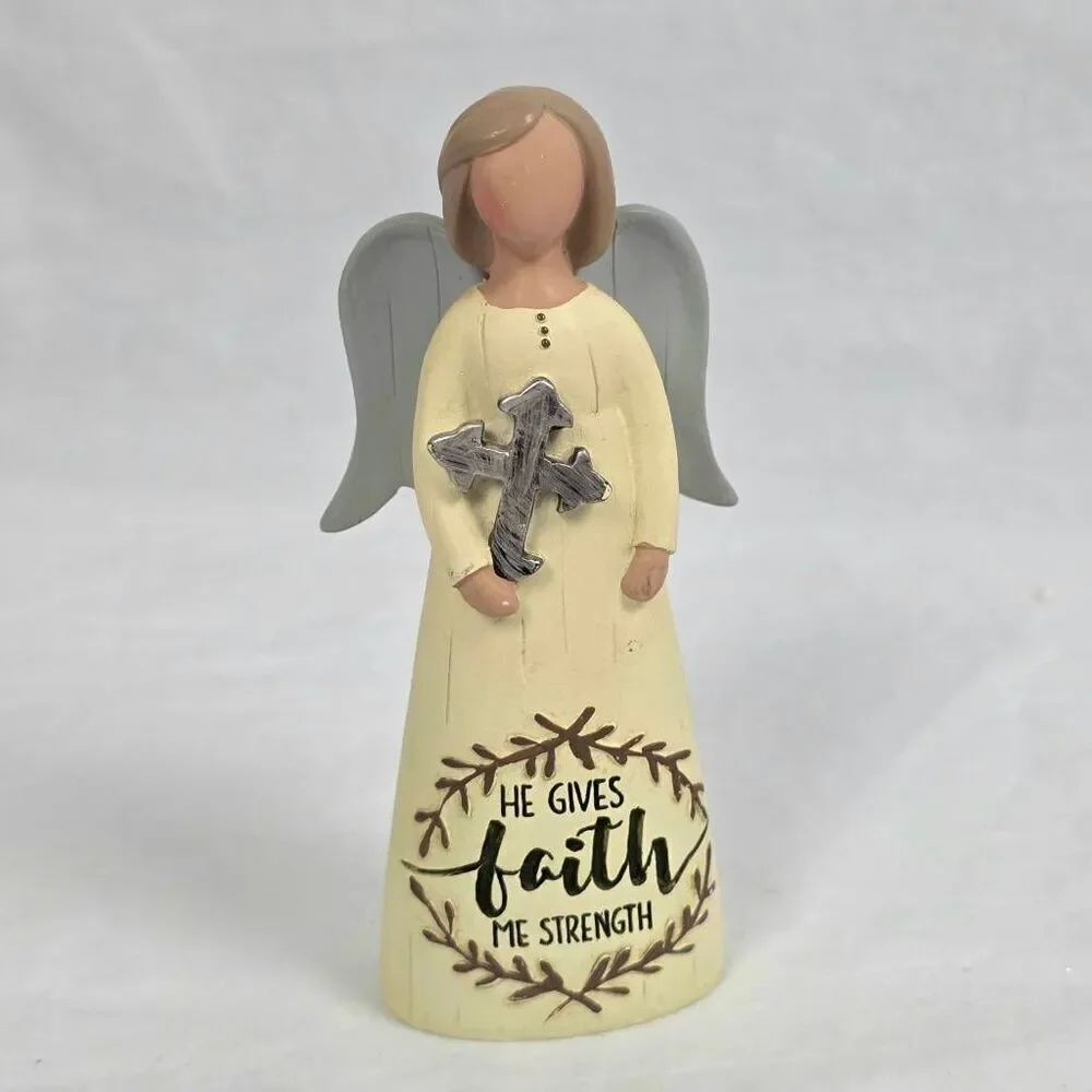 B. Lloyd Angel Figurine He Gives Faith Me Strength